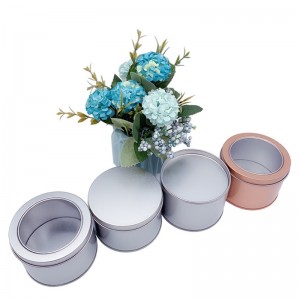 Scatola di latta di caramelle, orologio da dessert per tè imballaggio in ferro (85mm * 60mm)